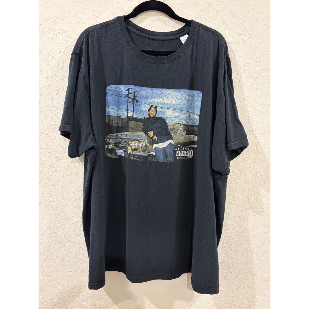 Ice Cube Graphic T-Shirt Mens 3XL Black Hip Hop Rap Lowrider Parental Advisory
